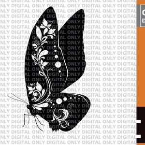 Borboleta svg, borboleta floral svg, borboleta fofa svg, amor borboleta svg, borboleta png, clipart de borboleta