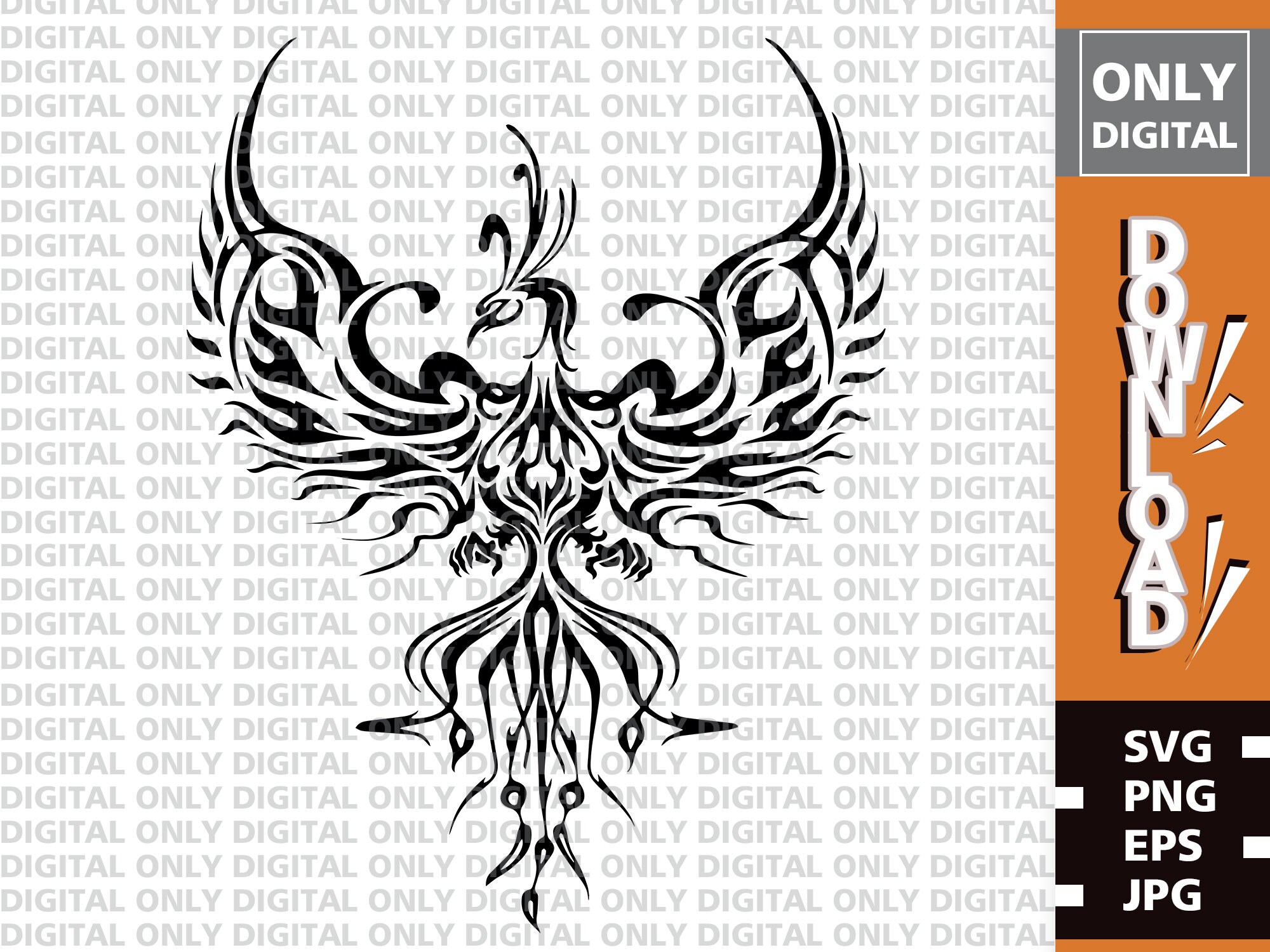 Printable Firebird Svg Firebird Svgpng eps jpg firebird | Etsy