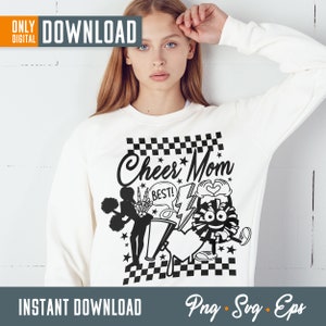 Cheer Mom Svg Bundle, Cheer Mom Clipart, Retro Cheer Mom Svg, Cheer Mom ...