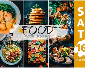 16 Food Lightroom Mobile Presets, Presets for Food Bloggers, Food Instagram Filters,Instagram Presets for Photo Editing,Food Presets