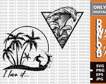 Wave SVG Bundle, Ocean, Surf, Beach Clipart (Digital Download)