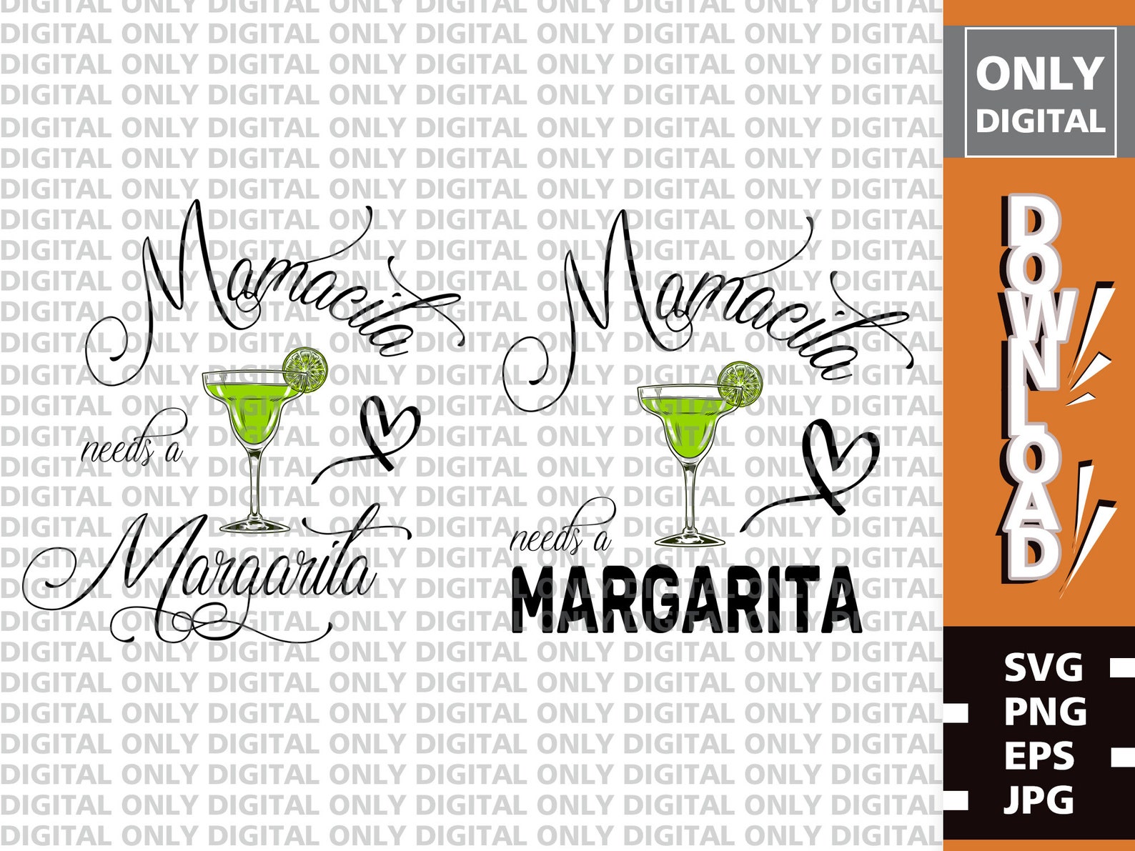 Mamacita Needs Margarita Svg Love Margarita Svg Margarita Etsy