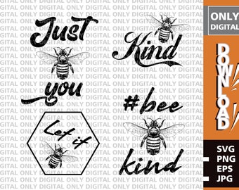 Biene Art SVG Bundle, Clipart, Printable (digitaler Download)