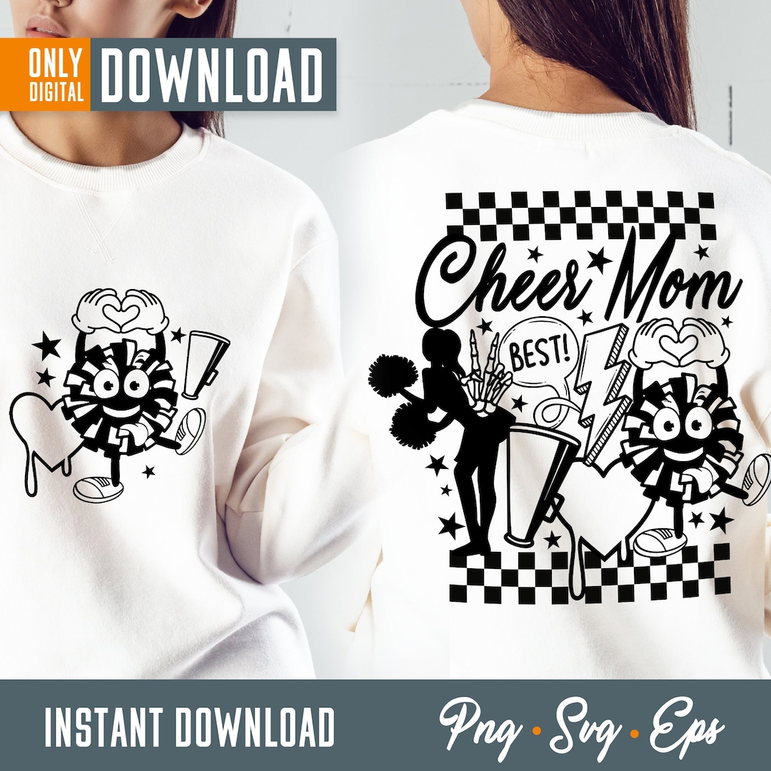 Cheer Mom Svg Bundle, Cheer Mom Clipart, Retro Cheer Mom Svg, Cheer Mom ...