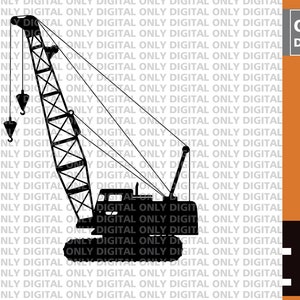 Crane Construction Vehicle (svg, png, eps, jpg) (Digital Download)