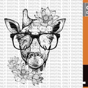 Cute giraffe svg,giraffe svg, love giraffe svg, floral giraffe svg,giraffe in flowers  svg,giraffe svg file