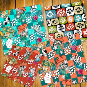 Retro western seamless pattern png designs, western sublimation, western designs, digital download