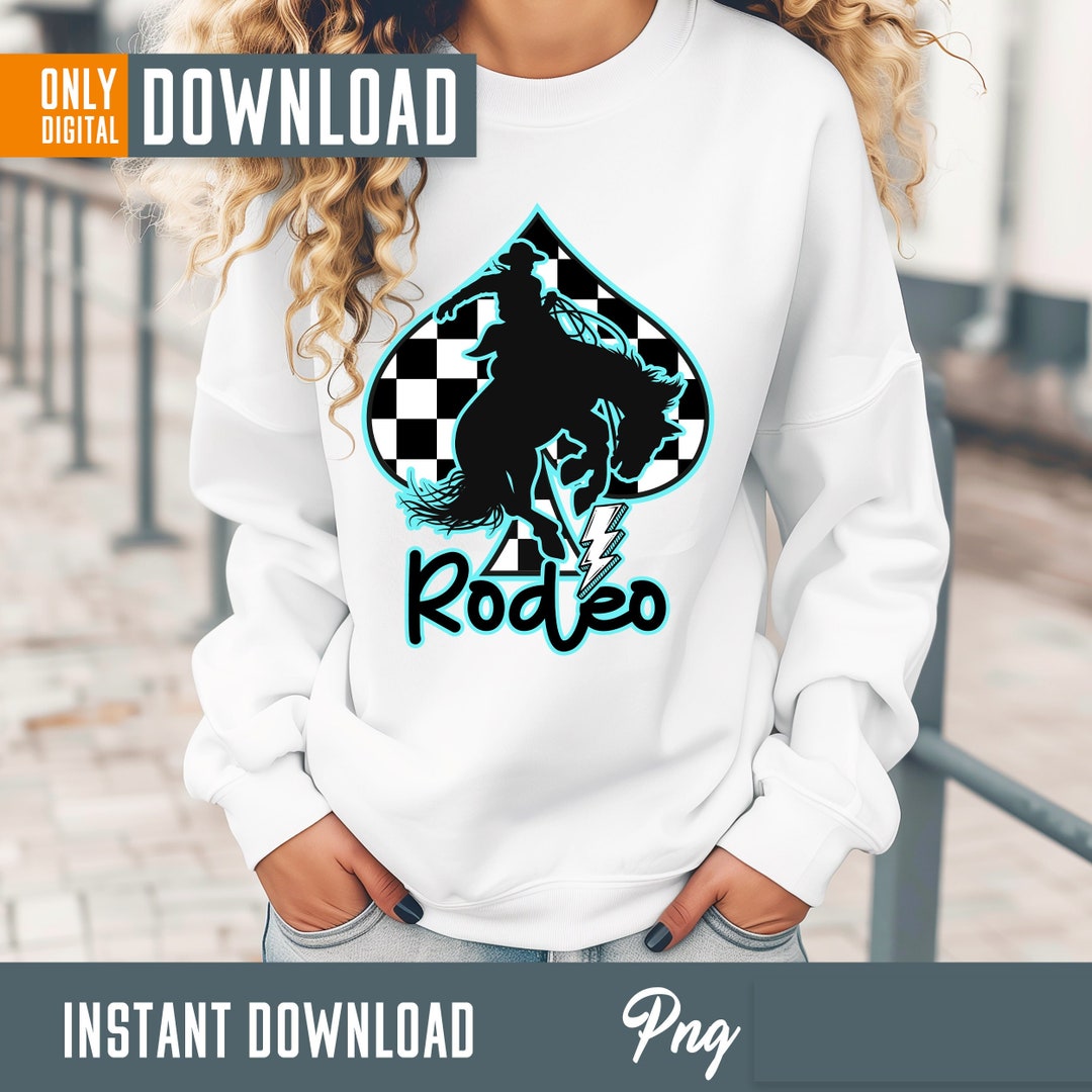 Vintage Rodeo Cowboy PNG, Checkered Print (digital Download) - Etsy