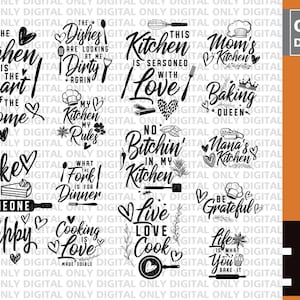 Kitchen Svg, Kitchen Svg Bundle, Kitchen Cut File, Baking Svg, cooking svg, pot holder svg, funny kitchen svg, digital download