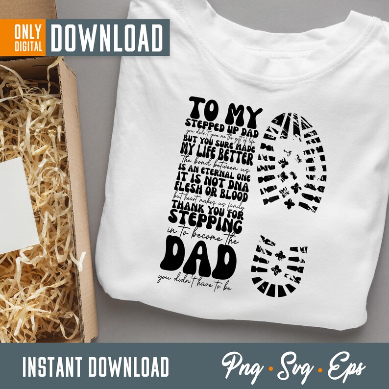 Stepped up Dad SVG Bundle, Father's Day Gift (digital Download) - Etsy