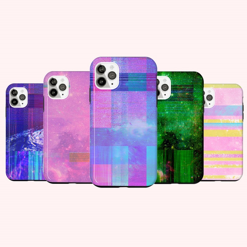 Space Glitch iPhone 11 Case Trending Tough Phonecase For Samsung S20 Ultra Vaporwave Protective Cover For iPhone 6 7 8 X XR XS 11 Pro Max