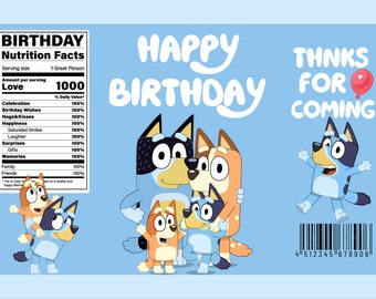 Bluey Birthday Chip Bags