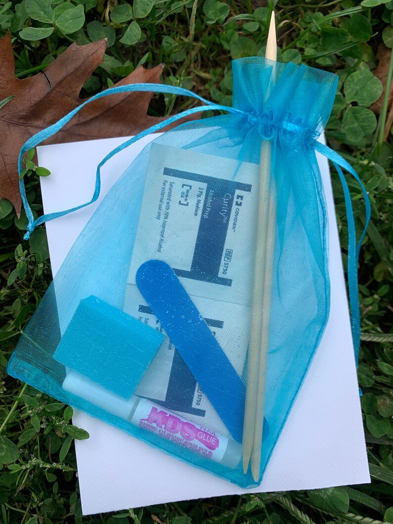Blue Press On Nails Different shade of Blues Coffin Nails ...