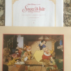 Disney Snow White Lithograph