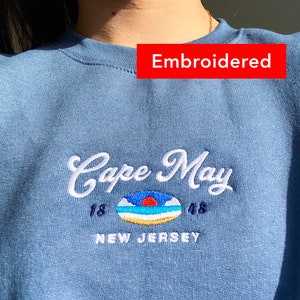 Cape May New Jersey Sweatshirt, vintage beach crewneck gift
