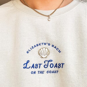 Custom Bachelorette Sweatshirt embroidered, luxury social club, bridal party gift, personalized wedding crewnecks, custom girls trip merch