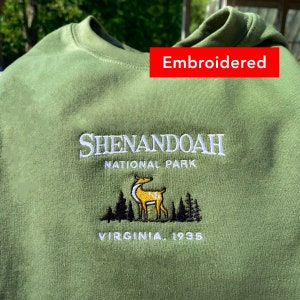 Shenandoah National Park Sweatshirt, vintage virginia crewneck