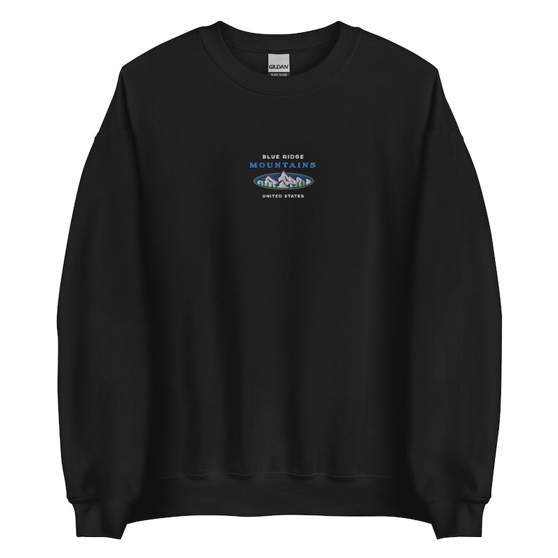 Blue Ridge Mountains Sweatshirt, outdoors vintage crewneck embroidered