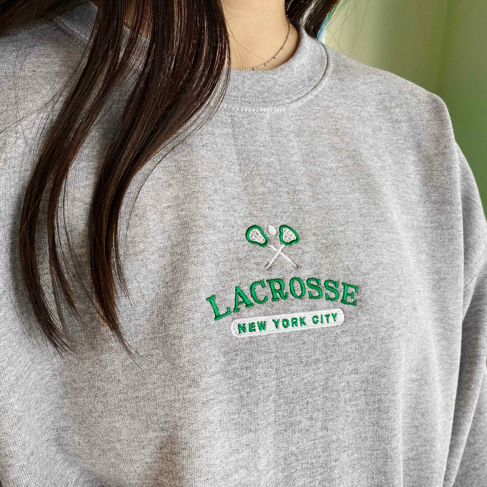 Lacrosse Embroidered Sweatshirt Vintage Crewneck Sporty Etsy
