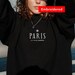Paris Sweatshirt, Vintage crewneck embroidered 