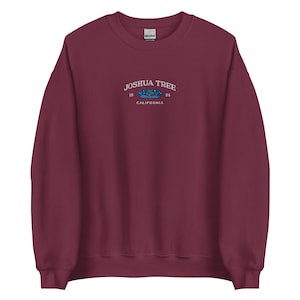Joshua Tree Sweatshirt embroidered, vintage national park crewneck, California state sweater, starry night pullover, unique nature gift