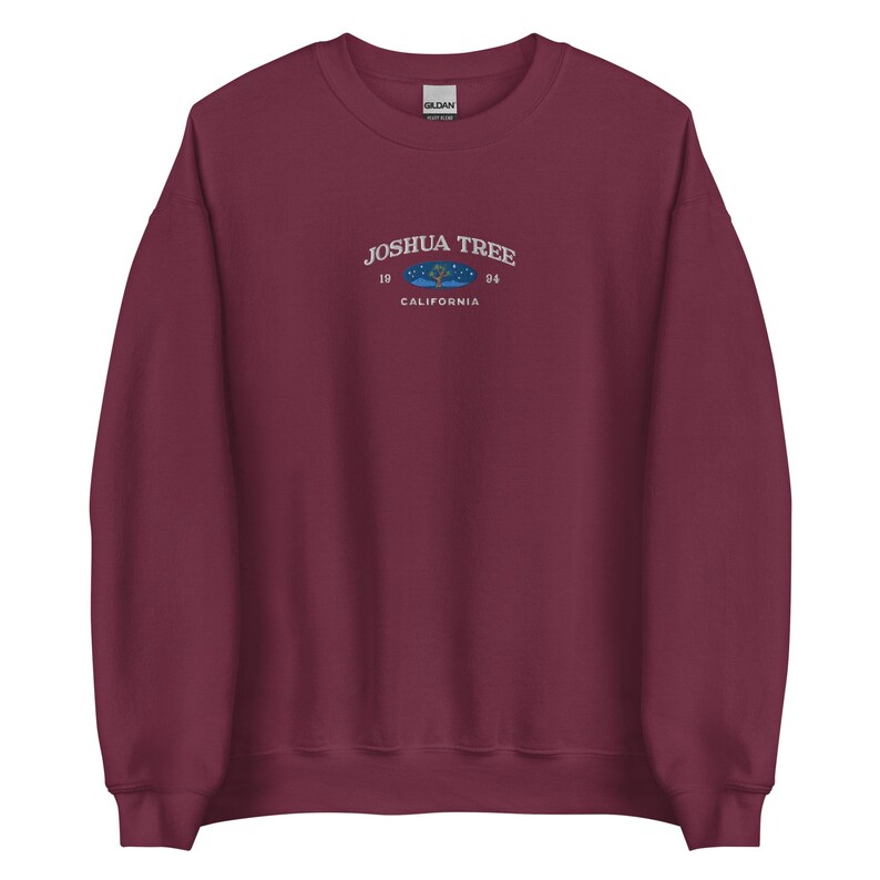 Joshua Tree Sweatshirt embroidered, vintage national park crewneck, California state sweater, starry night pullover, unique nature gift
