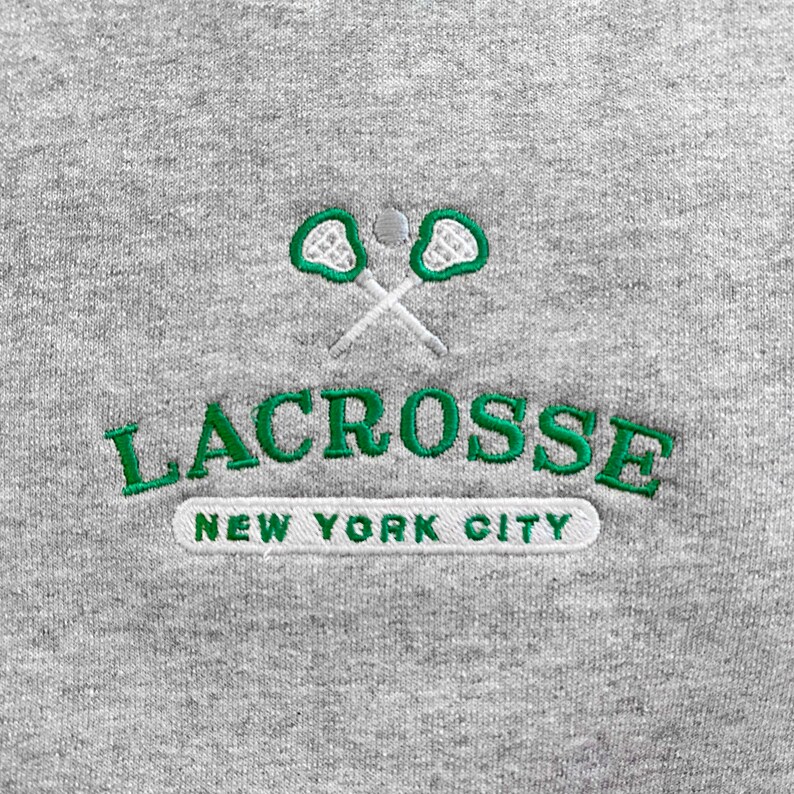 Lacrosse Embroidered Sweatshirt Vintage Crewneck Sporty Etsy