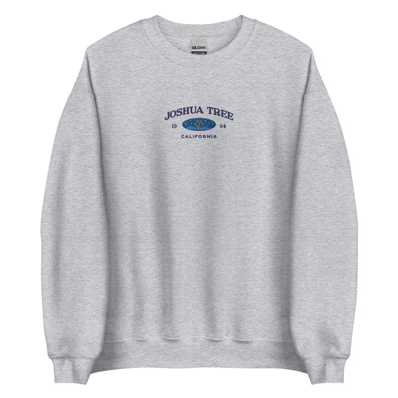 Joshua Tree Sweatshirt embroidered, vintage national park crewneck, California state sweater, starry night pullover, unique nature gift