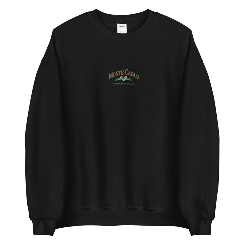 Monte Carlo Vintage sweatshirt, embroidered Tennis Crewneck, Monaco Sweater image 9