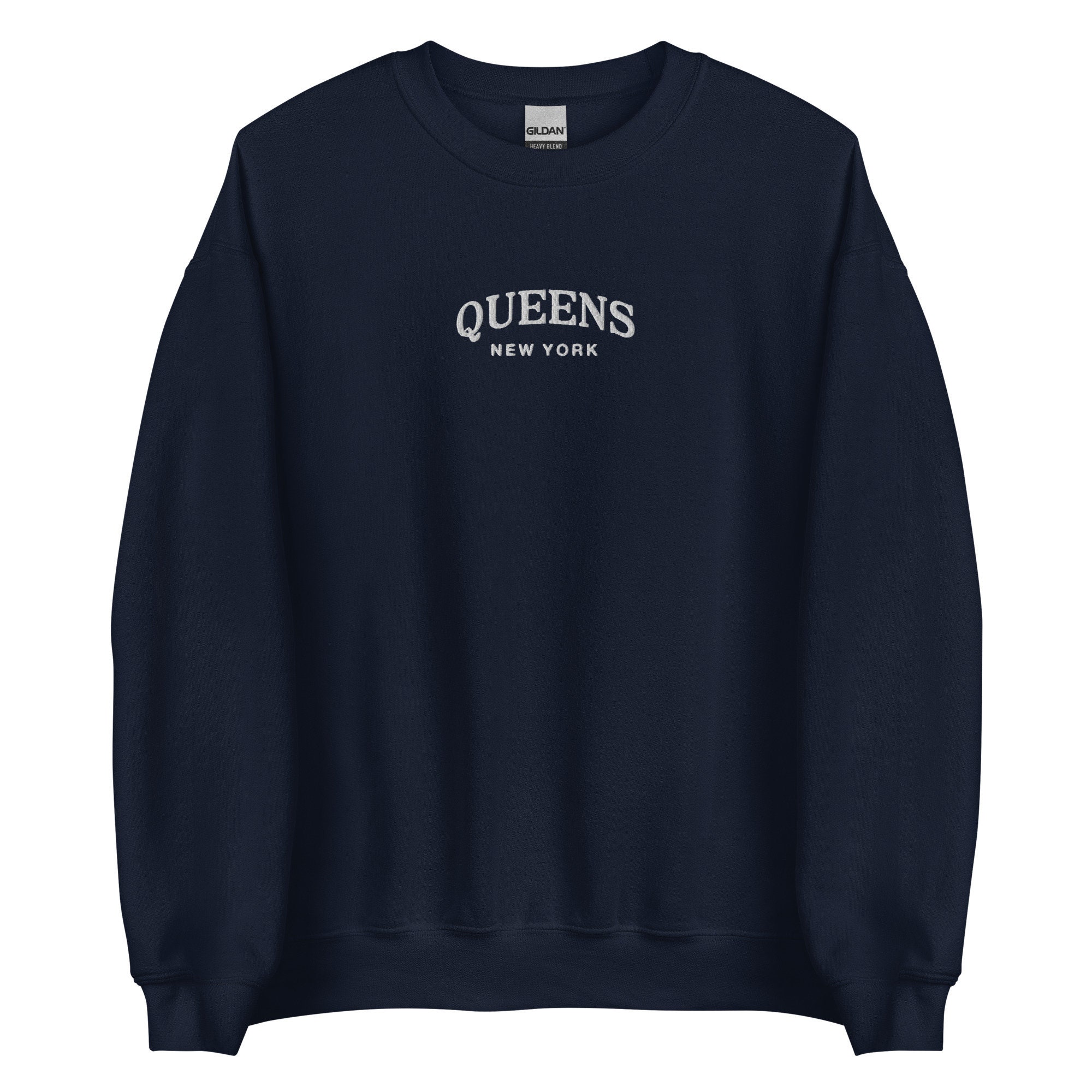 Queens New York Sweatshirt, Borough Crewneck Embroidered