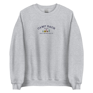 Custom Camp Bachelorette Embroidered Sweatshirt, Personalized Vintage Camp Bach crewneck, Hiking Bridal Party sweater, Lake Bachelorette,
