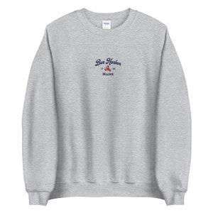 Bar Harbor Maine Sweatshirt, Vintage Crewneck Embroidered, Lobster ...
