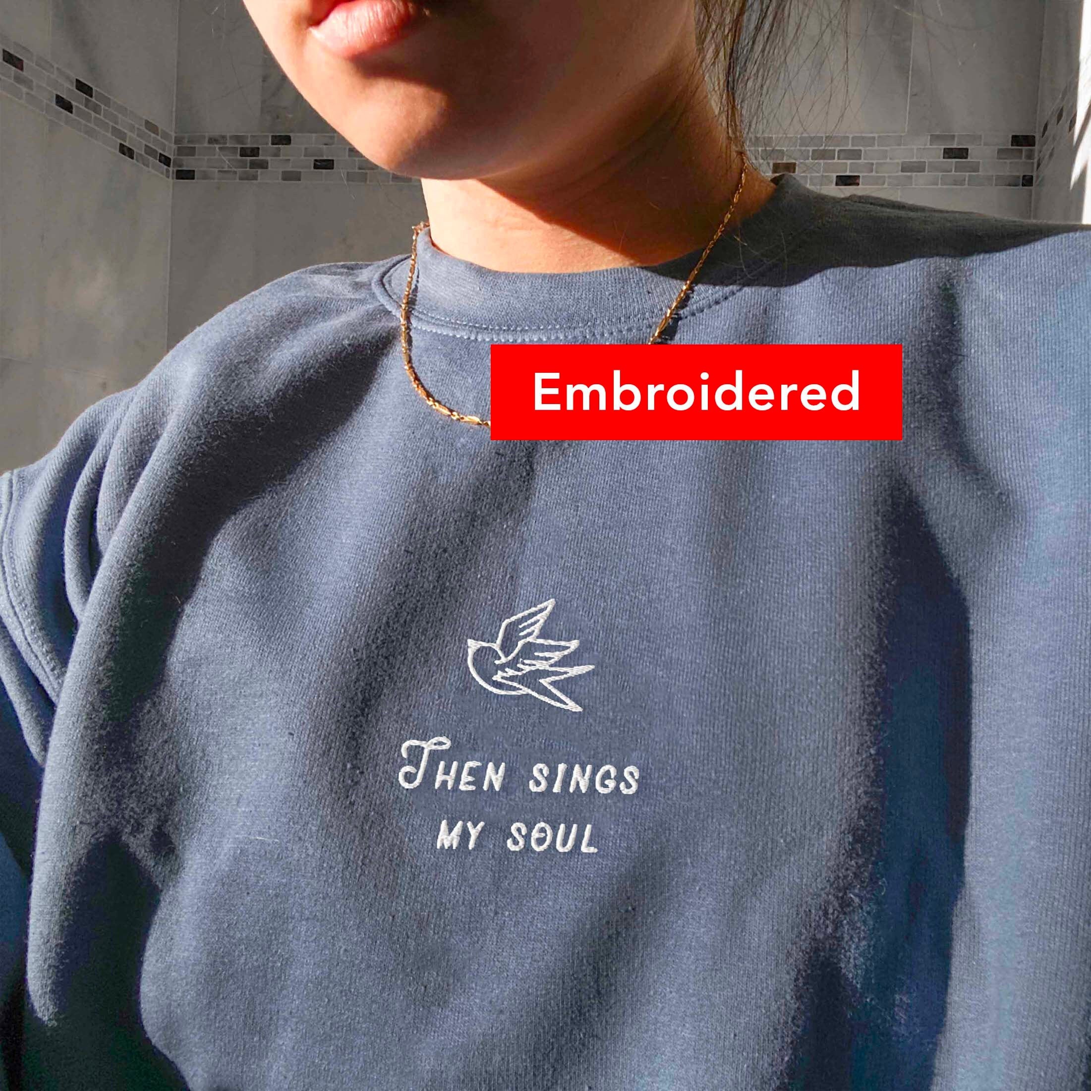 How Great Thou Art Christian Sweatshirt Embroidered Then - Etsy Norway