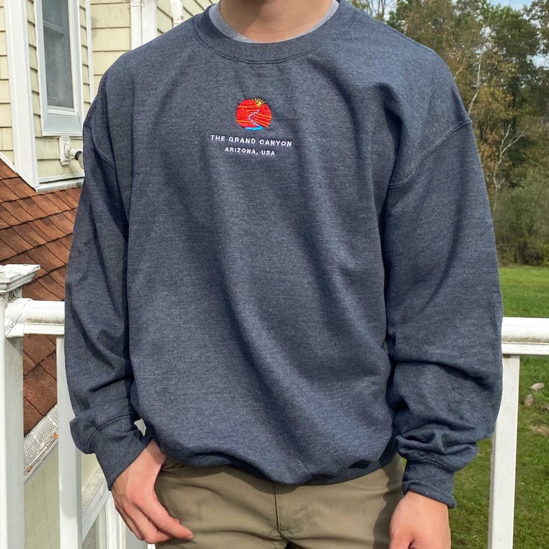 Custom embroidered sweatshirt crewneck, Personalized TShirt, customized logo image 6