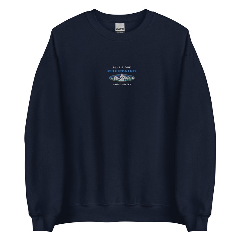 Blue Ridge Mountains Sweatshirt, outdoors vintage crewneck embroidered