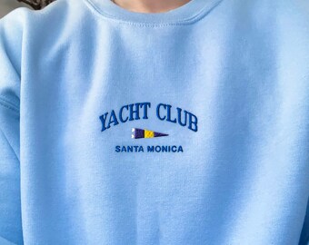Santa Monica - ▪️50’s【BLACK】VINTAGE SWEATER Santa Monica Yacht Club Sweatshirt Vintage Crewneck
