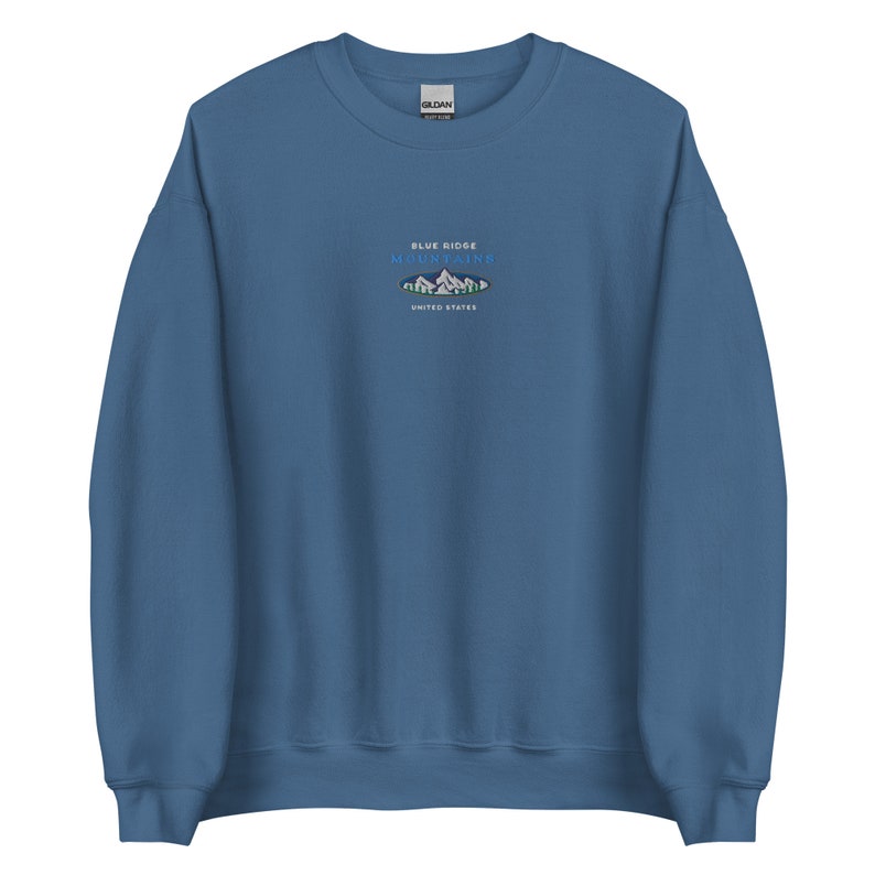 Blue Ridge Mountains Sweatshirt, outdoors vintage crewneck embroidered
