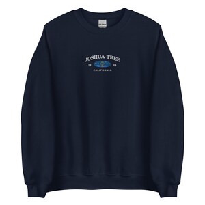 Joshua Tree Sweatshirt embroidered, vintage national park crewneck, California state sweater, starry night pullover, unique nature gift