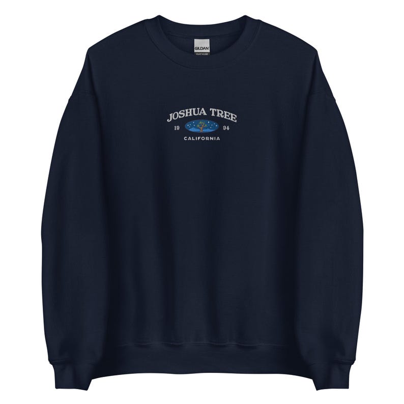 Joshua Tree Sweatshirt embroidered, vintage national park crewneck, California state sweater, starry night pullover, unique nature gift