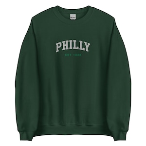 Embroidered Philadelphia Sweatshirt, Vintage Philly Football Crewneck, Retro Game Day, Birds Sweater, UNISEX