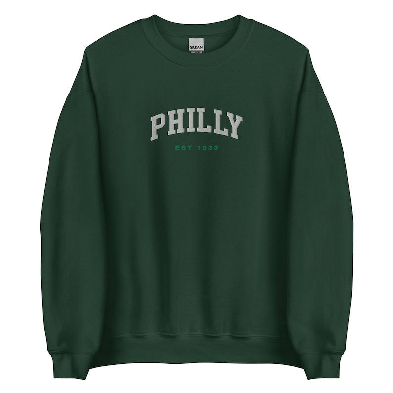 Embroidered Philadelphia Sweatshirt, Vintage Philly Football Crewneck, Retro Game Day, Birds Sweater, UNISEX
