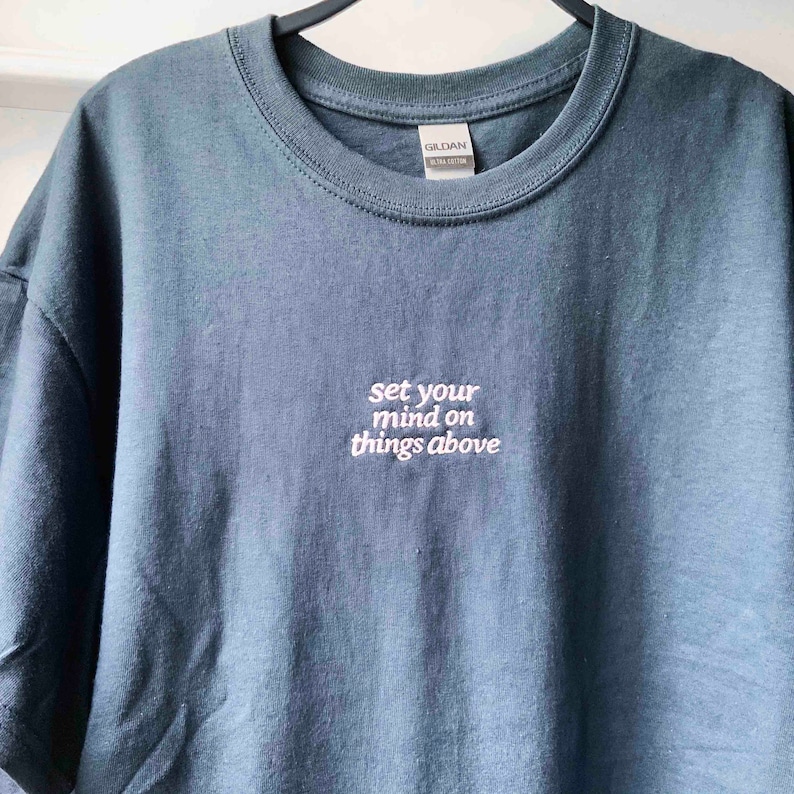 Custom embroidered sweatshirt crewneck, Personalized TShirt, customized logo image 7