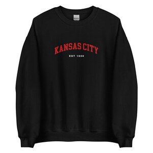 Embroidered Kansas City Sweatshirt, vintage football crewneck, Kansas City Fan Gifts, UNISEX
