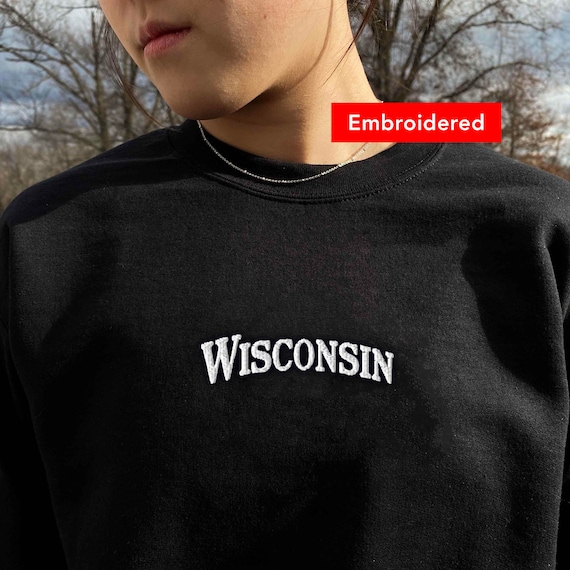 Wisconsin Sweatshirt Embroidered 