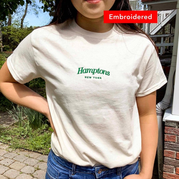 Hamptons T-shirt Embroidered New York 