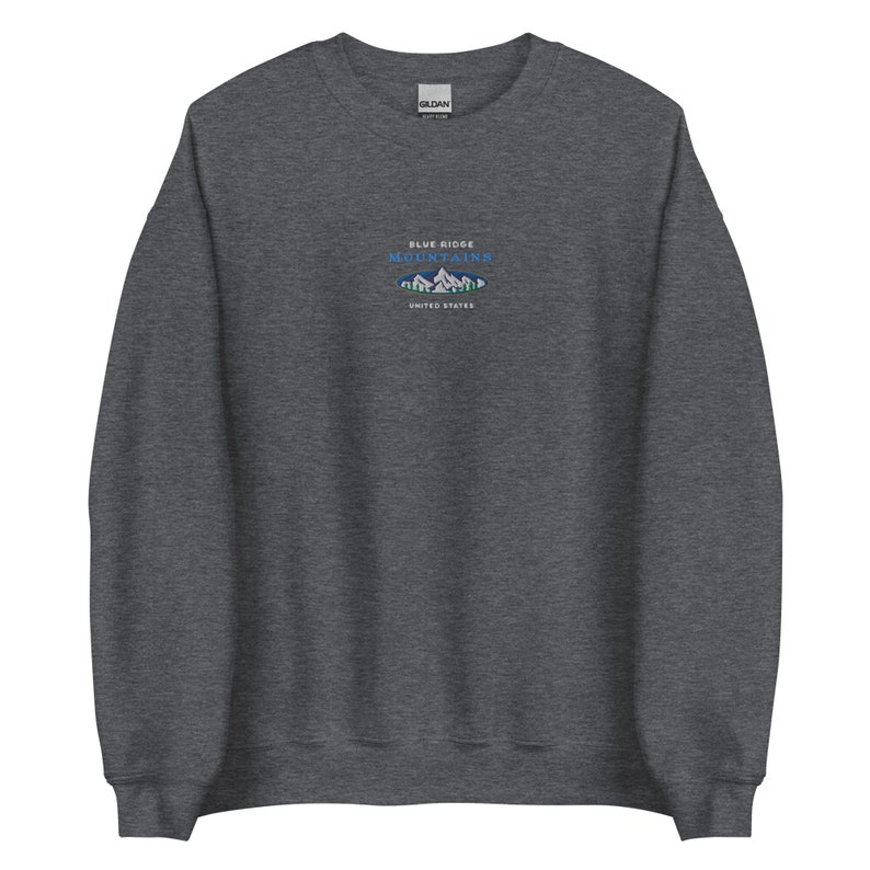 Blue Ridge Mountains Sweatshirt, outdoors vintage crewneck embroidered