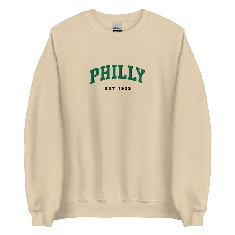 Embroidered Philadelphia Sweatshirt, Vintage Philly Football Crewneck, Retro Game Day, Birds Sweater, UNISEX