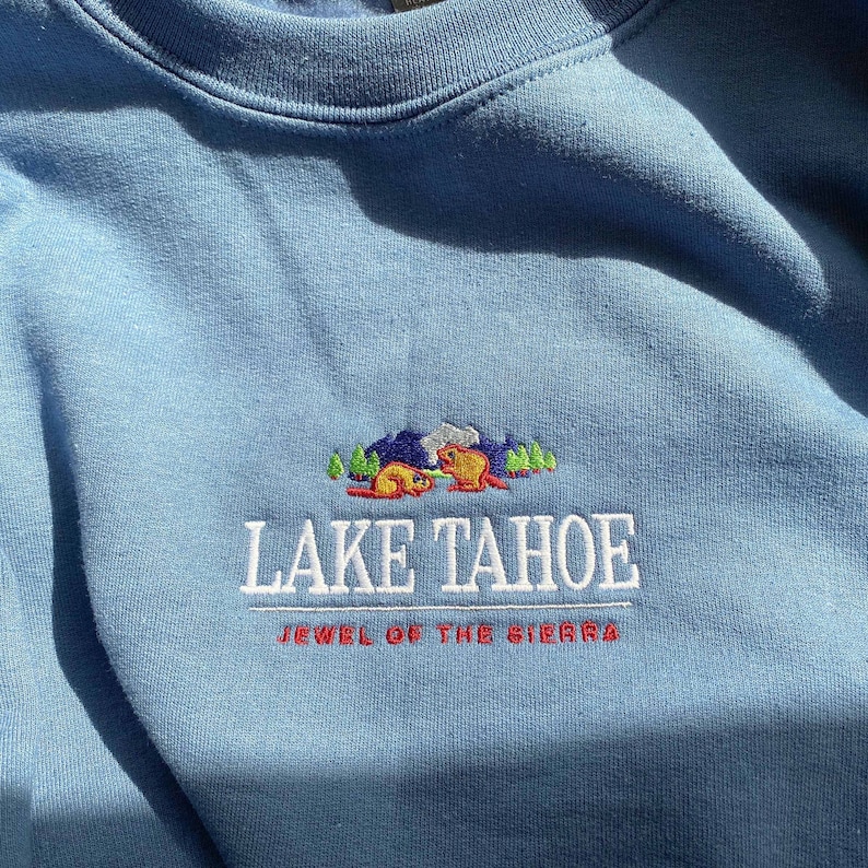 Custom embroidered sweatshirt crewneck, Personalized TShirt, customized logo image 1