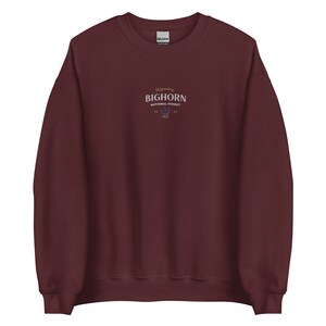 Bighorn National Forest Sweatshirt, vintage embroidered wyoming sweater