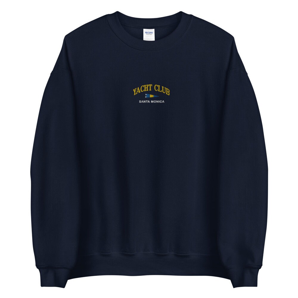 Santa Monica - ▪️50’s【BLACK】VINTAGE SWEATER Santa Monica Yacht Club Sweatshirt Vintage Crewneck